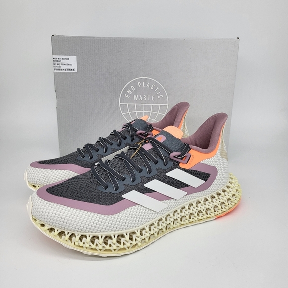 New Adidas 4DFWD 2 'Grey Beam Orange' Women's Running Shoes Size 7 - Picture 2 of 9